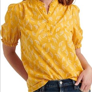 Lucky Brand Yellow Floral Blouse
